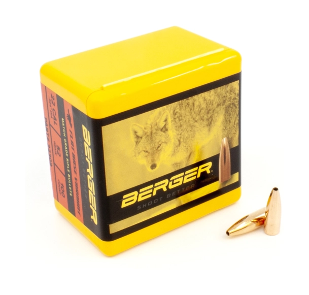 Berger 22cal 52gr FB Varmint 100ct