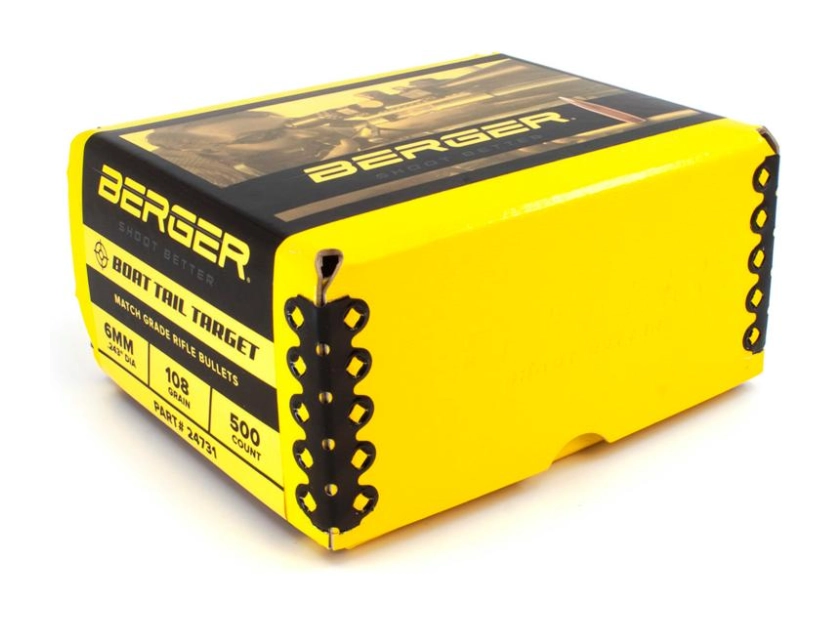Berger 6mm 108gr BT Target 500ct