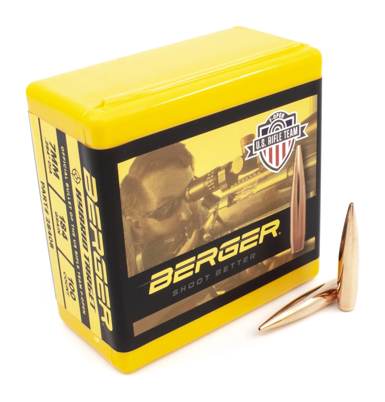 Berger 7mm (.284) 184gr F-Open Hybrid Target 100ct