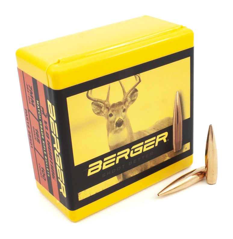 Berger 7mm (.284) 168gr VLD Hunting 100ct