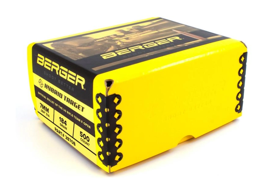 Berger 7mm (.284) 184gr F-Open Hybrid Target 500ct
