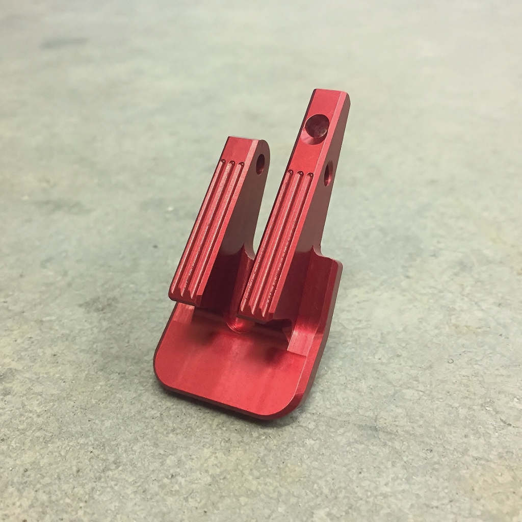 HB Industries CZ Scorpion Duckbill Mag Release Lever - Aluminum - Red