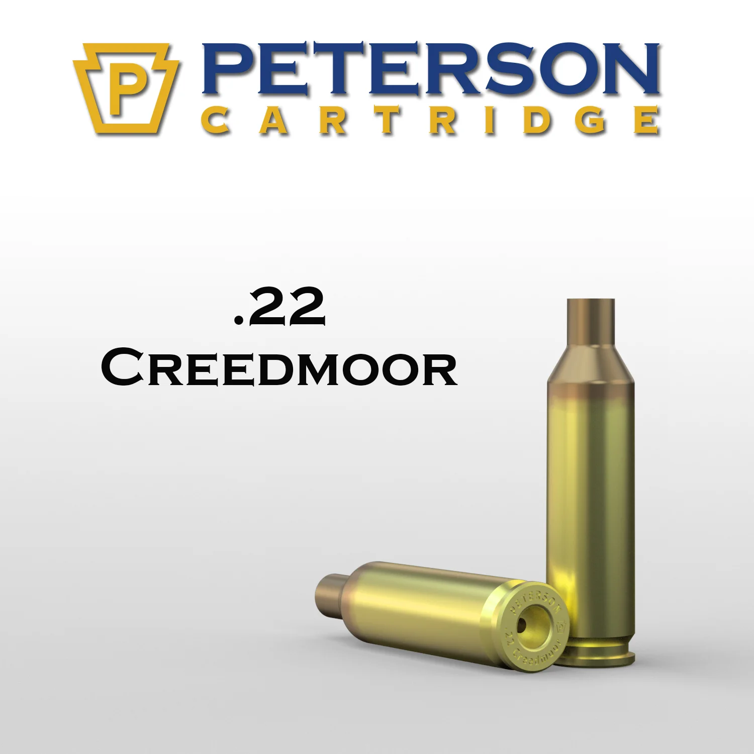 Peterson 22 Creedmoor Large Primer Brass (Bulk Bag of 50