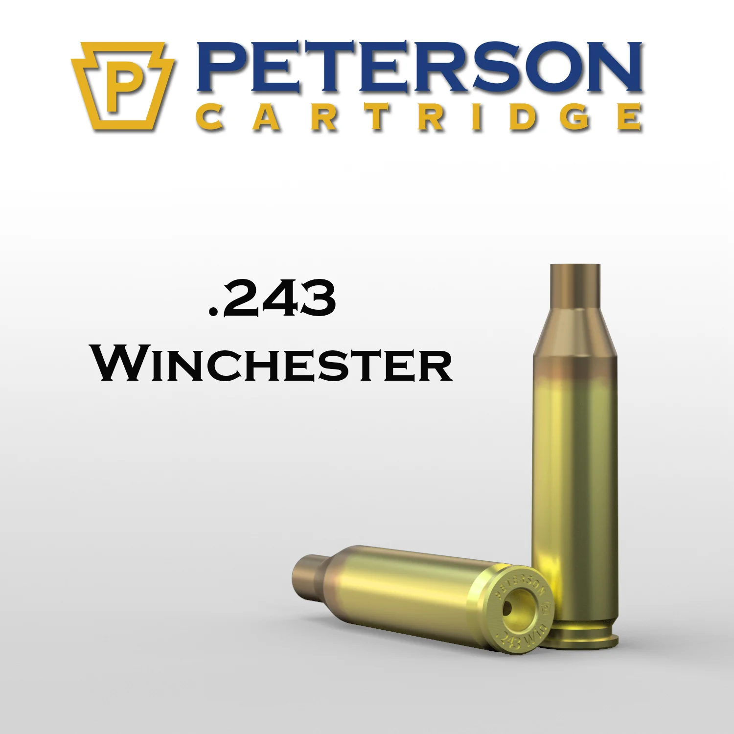 Peterson Cartridge 243 Winchester Unprimed Brass 50ct