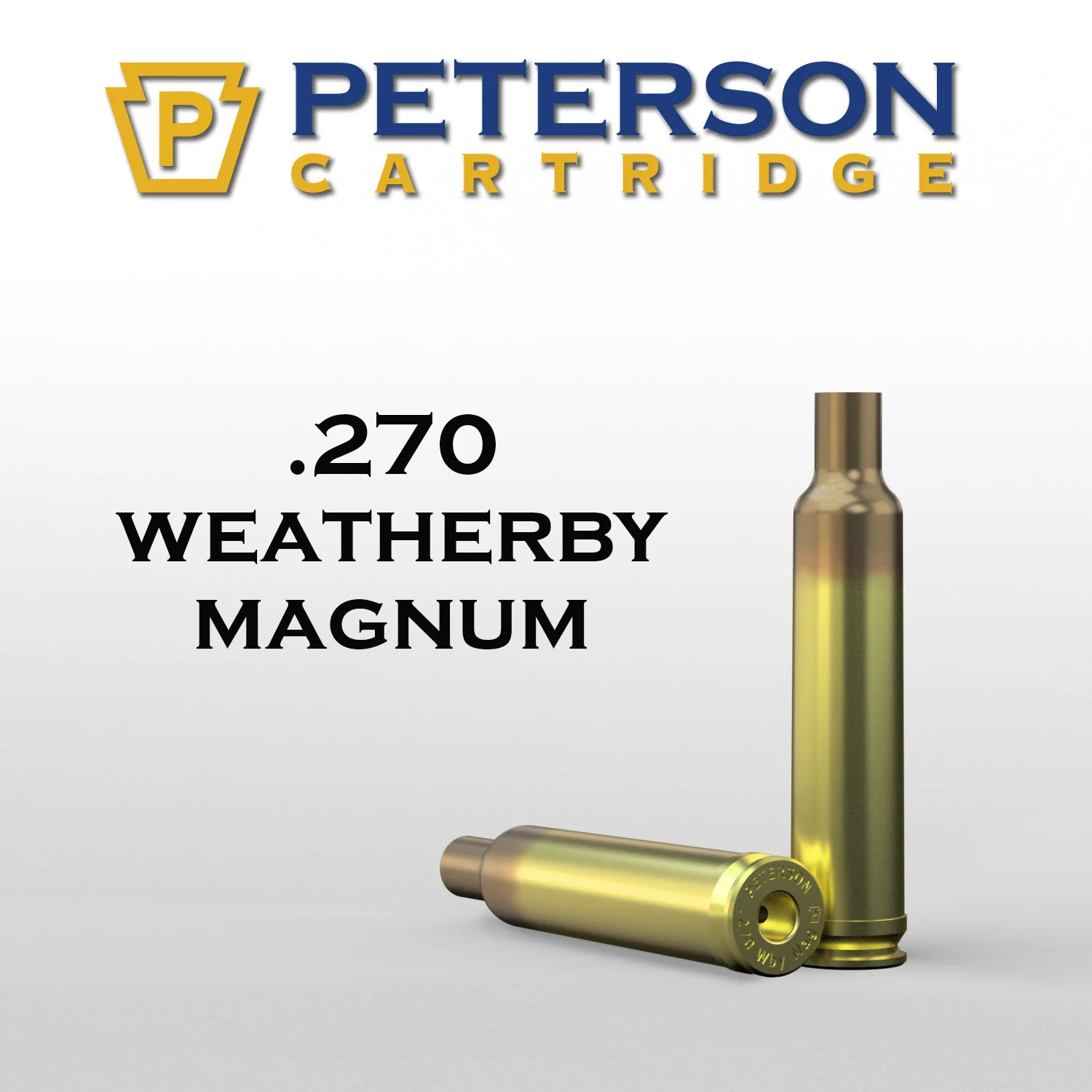 Peterson Cartridge 270 Weatherby Mag Unprimed Brass 50ct