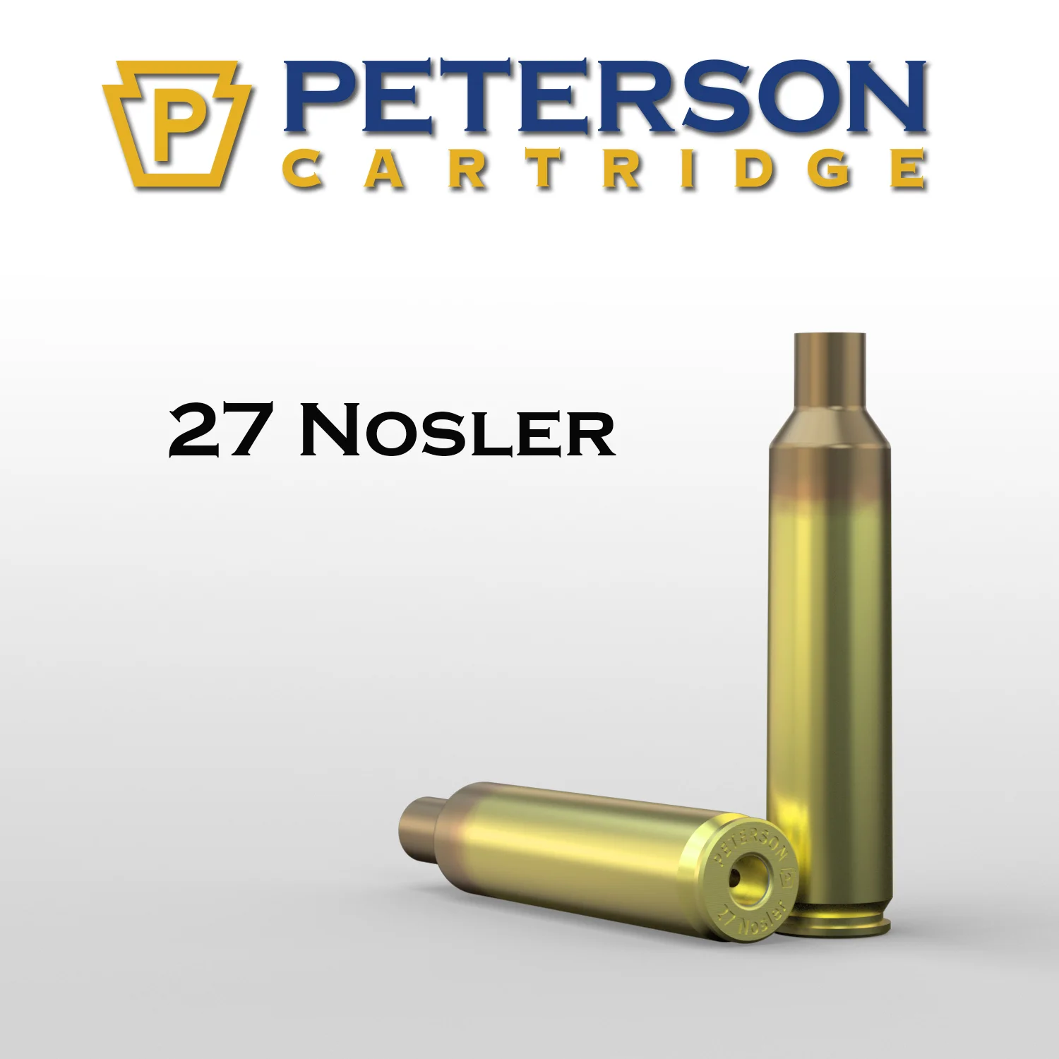 Peterson Cartridge 27 Nosler Unprimed Brass, 50ct