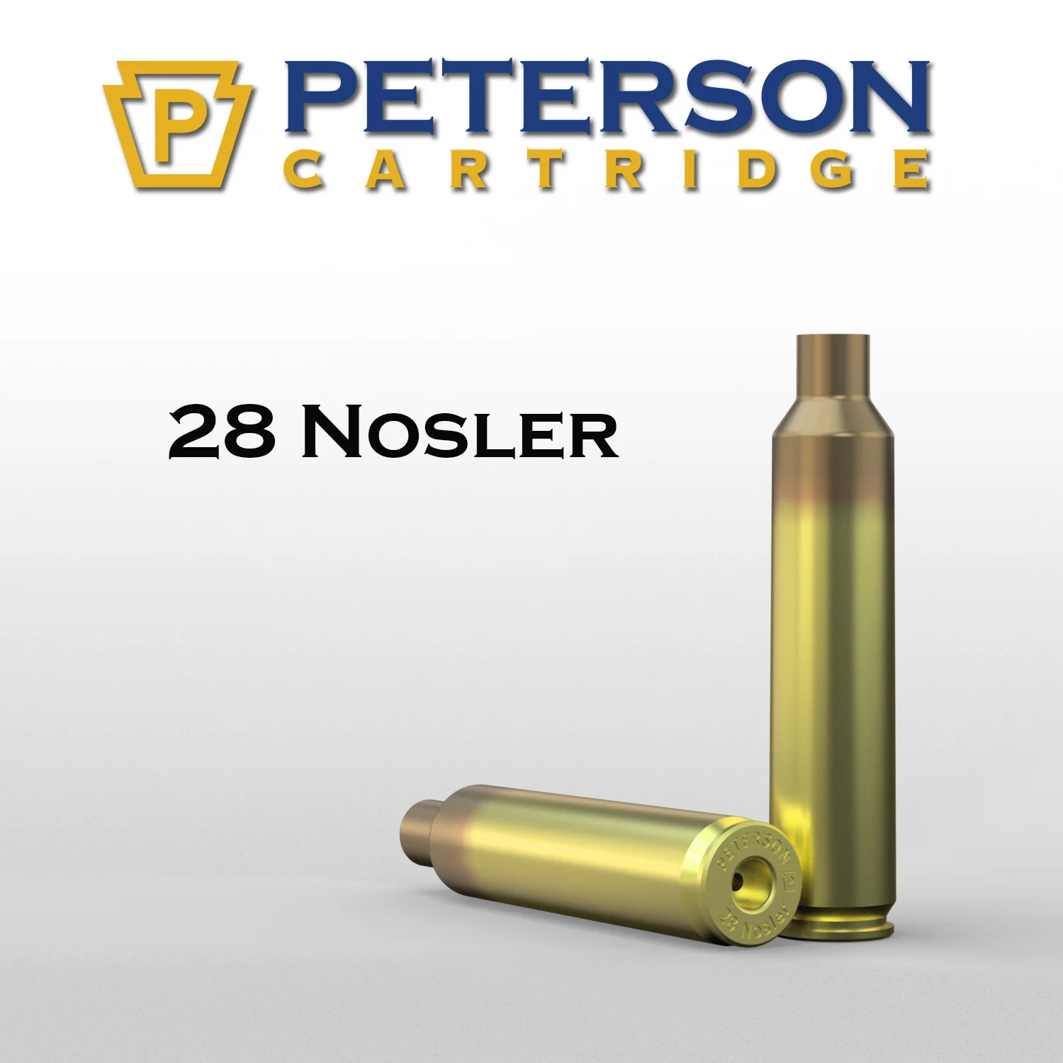 Peterson Cartridge 28 Nosler Unprimed Brass 50ct