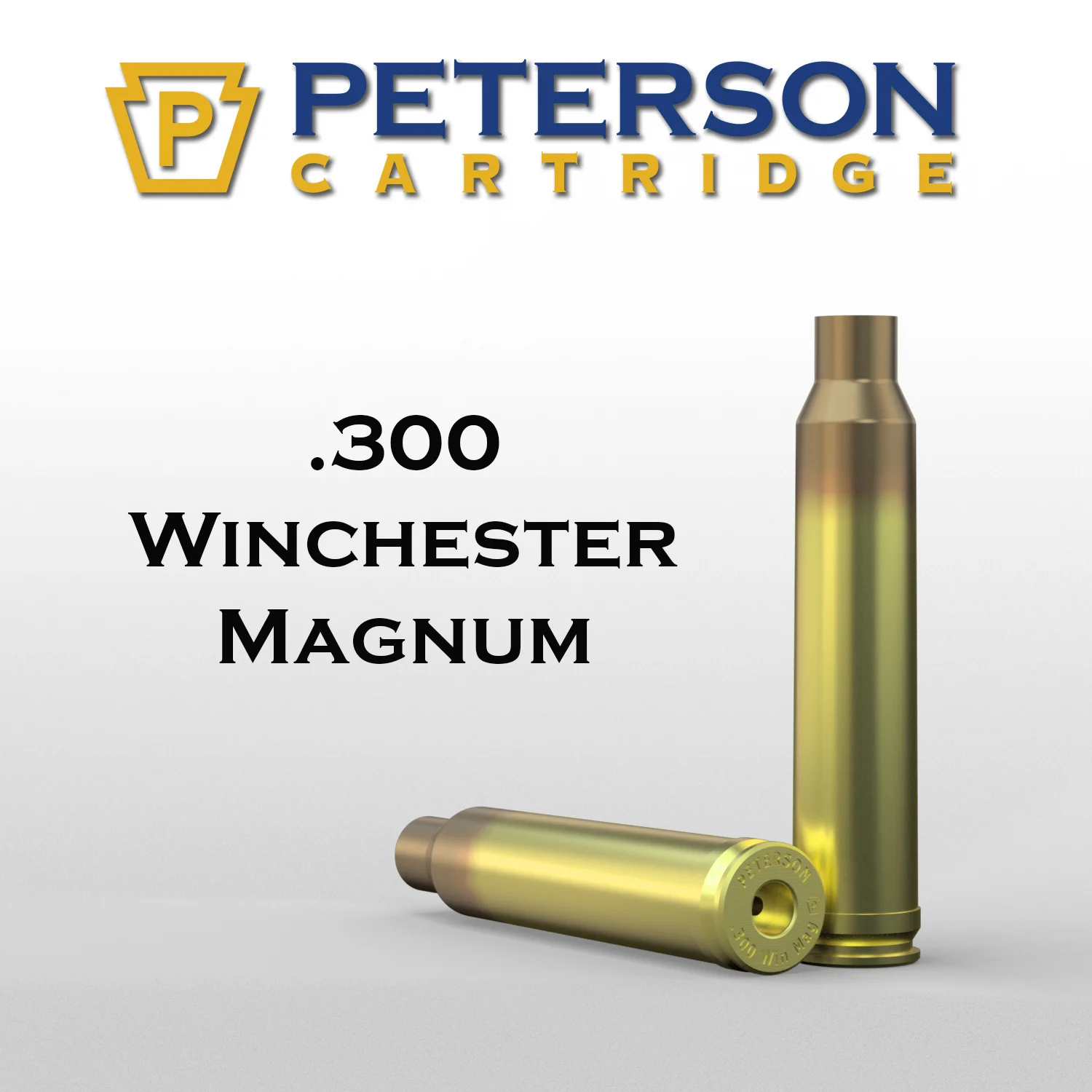 Peterson Cartridge 300 Winchester Magnum Unprimed Brass 50ct