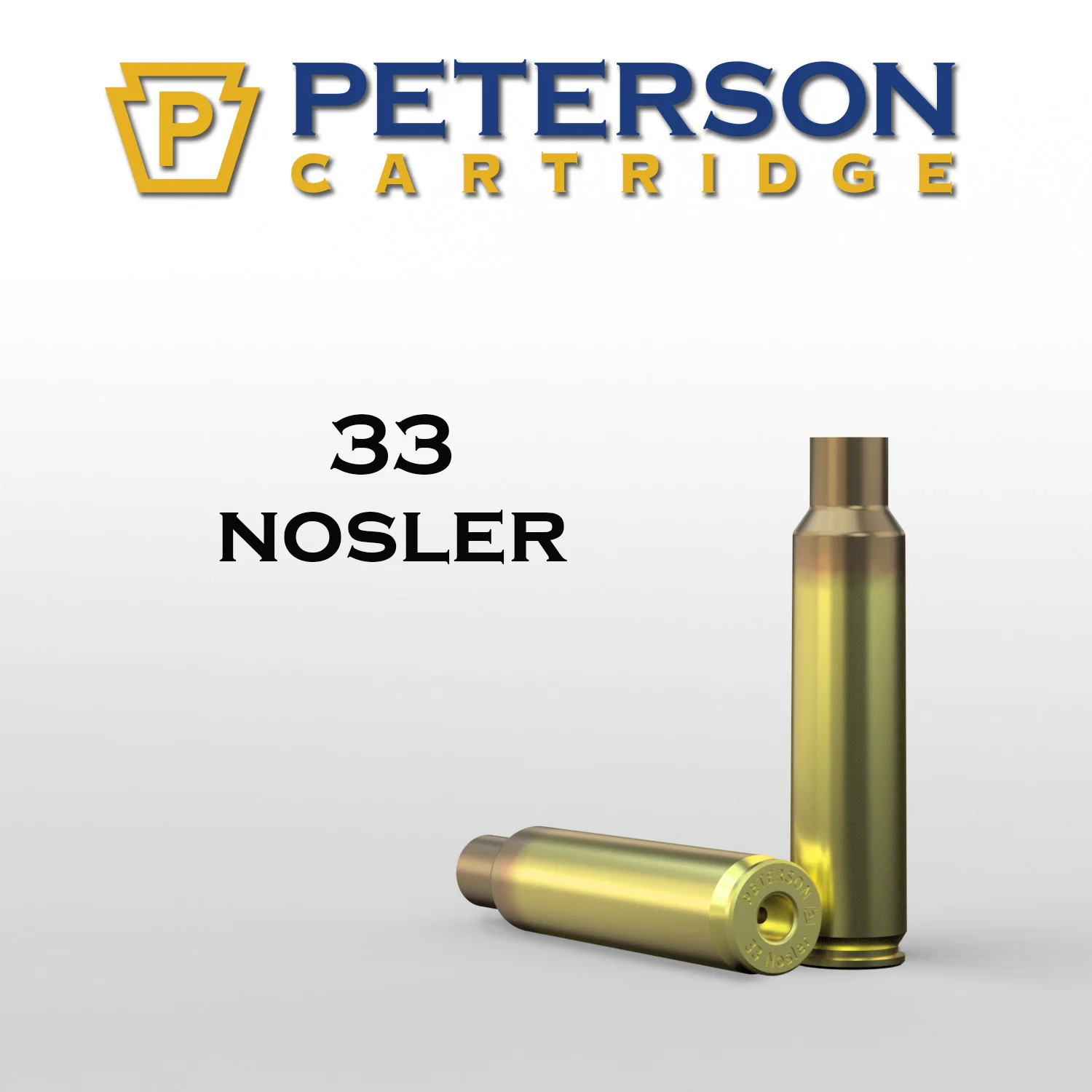 Peterson Cartridge 33 Nosler Unprimed Brass 50ct