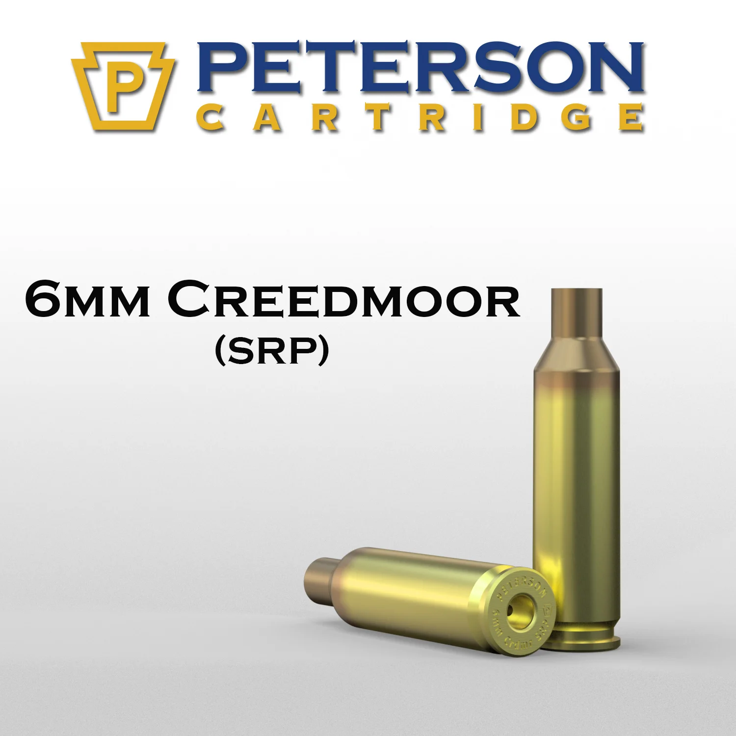Peterson Cartridge 6mm Creedmoor SRP Unprimed Brass 50ct