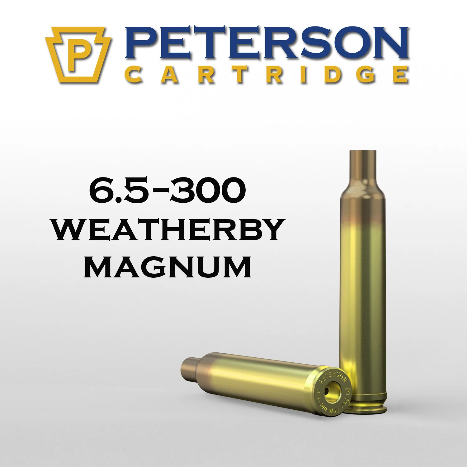 Peterson Cartridge 6.5-300 Weatherby Unprimed Brass 50ct
